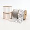 LaRibbons 2 1/2"Reversible Velvet/Lurex Wired Ribbon | Champagne/Silver